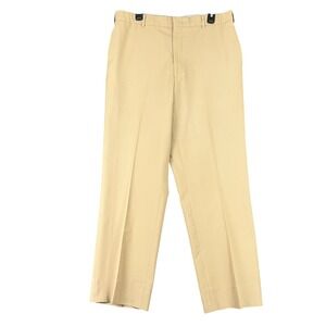 Flying Cross Uniforms Mens 34 Khaki Pleated Dress Pants Slacks